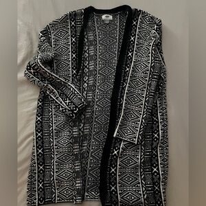 Old Navy Black & White Cardigan